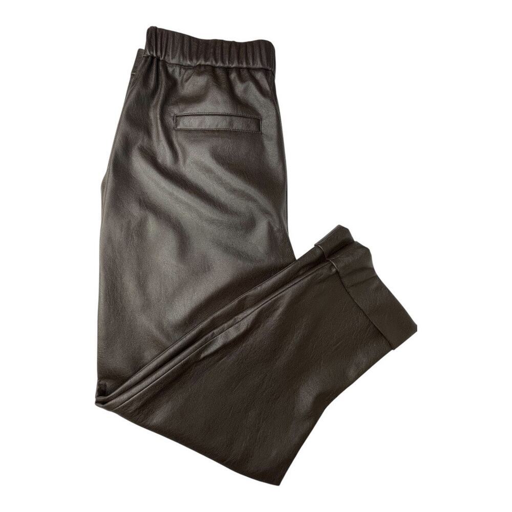 Brochu Walker women’s The Westport Vegan Leather Pant size S Timber - Picture 4 of 11